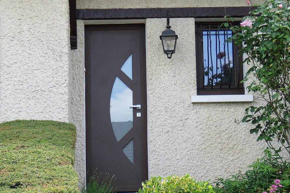Porte d'entrée PVC Contemporaine ligne Vague