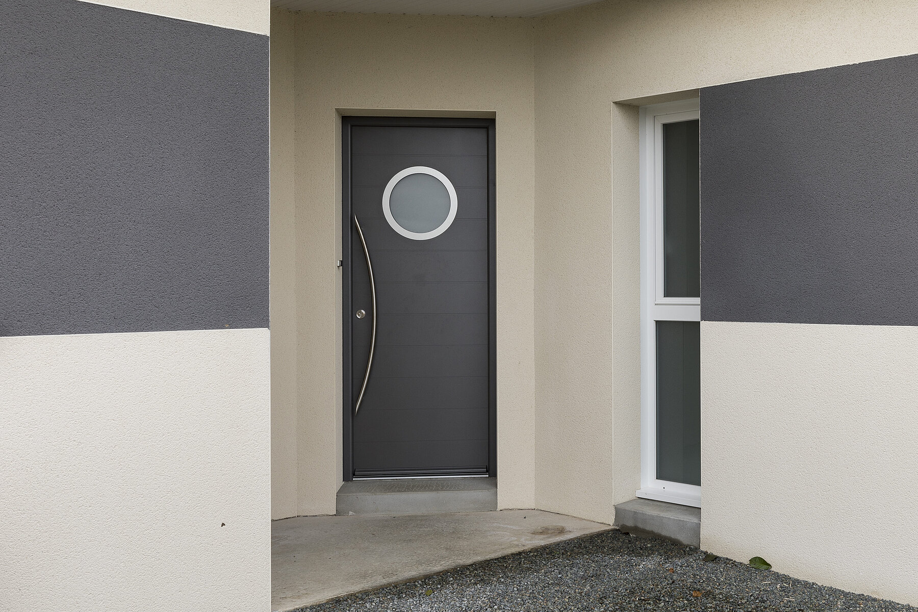 Vignette Porte d'entrée Aluminium Contemporaine ligne Hublot