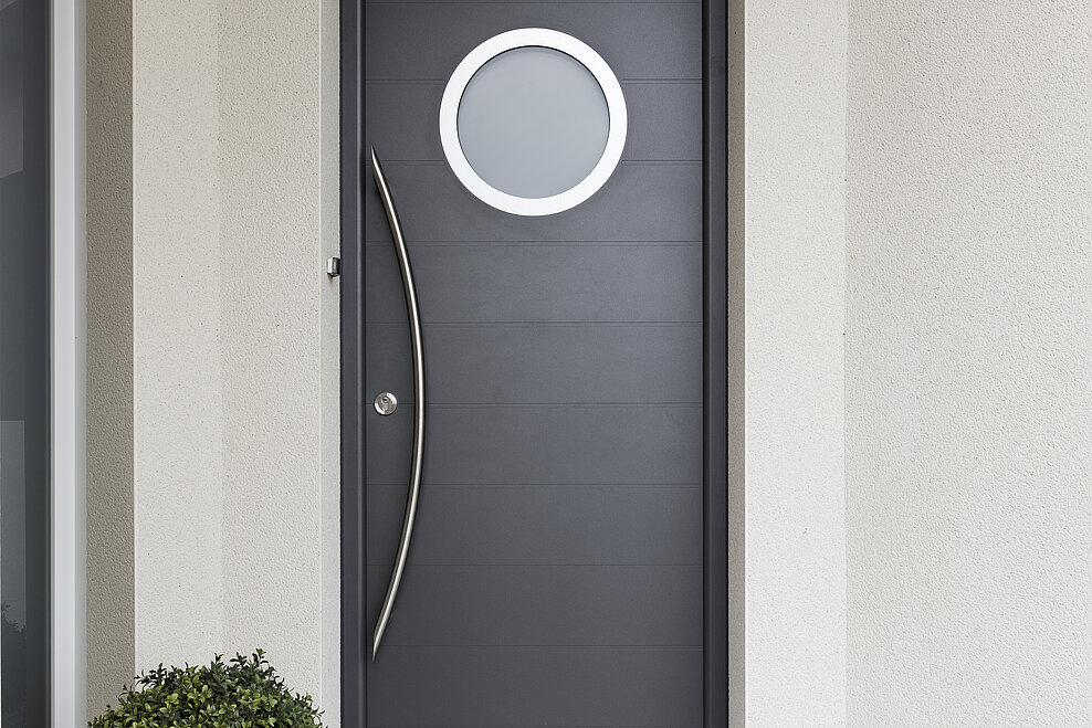 Porte d'entrée Aluminium Contemporaine ligne Hublot