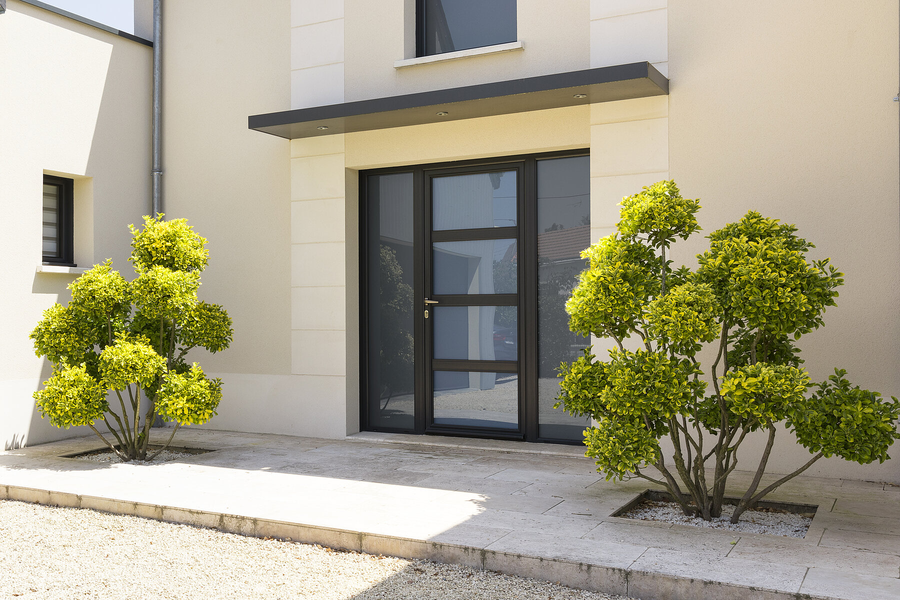 Vignette Porte d'entrée Aluminium Créative contemporaine ligne Longitude