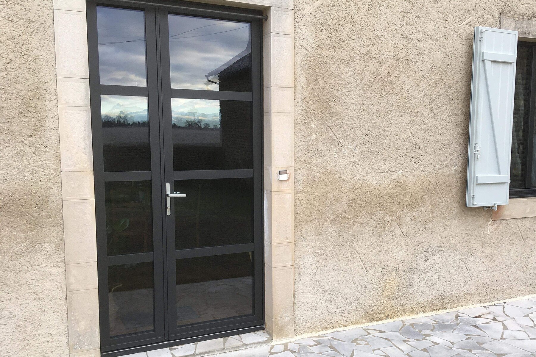Vignette Porte d'entrée PVC Créative contemporaine ligne Longitude