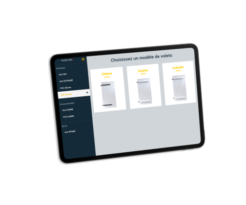 mockup configurateur volets