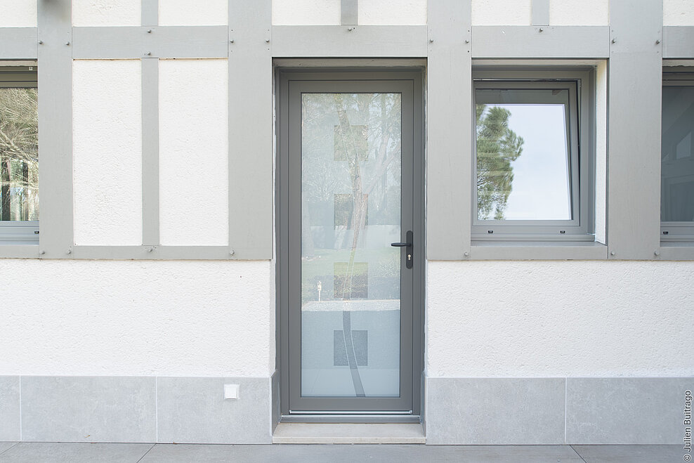 Porte d'entrée PVC Créative contemporaine ligne Vitrées