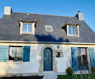 maison porte d'entrée ALU géométrique