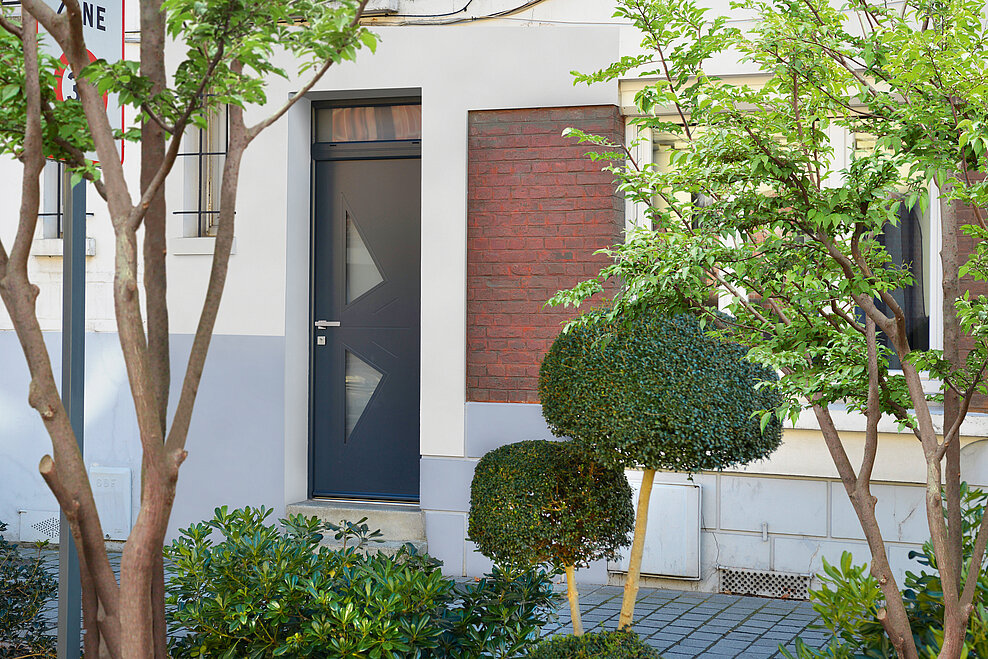 Porte d'entrée Aluminium Contemporaine ligne Géométrique