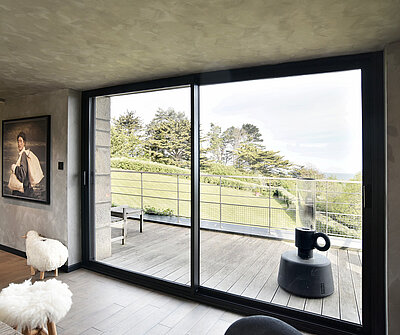 baie vitriée alu noir