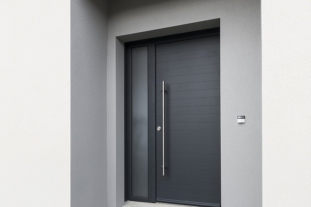 Porte d'entrée Aluminium Contemporaine ligne Horizon