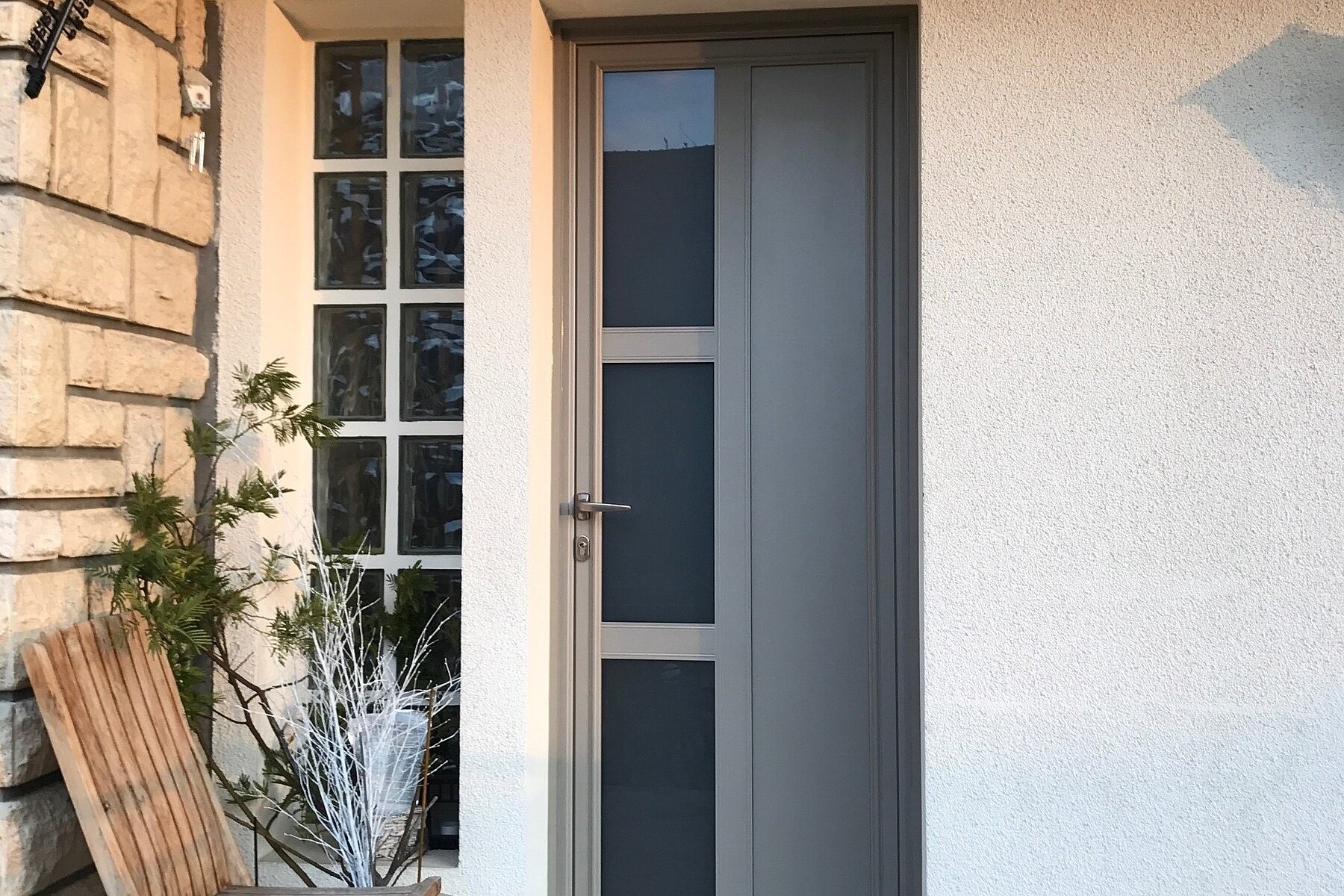 Vignette Porte d'entrée Bois Créative contemporaine ligne Graphik