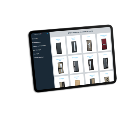mockup configurateur porte d'entrée