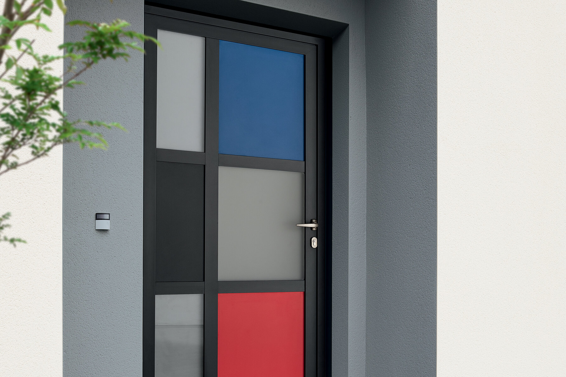 Vignette Porte d'entrée Aluminium Créative contemporaine ligne Graphik