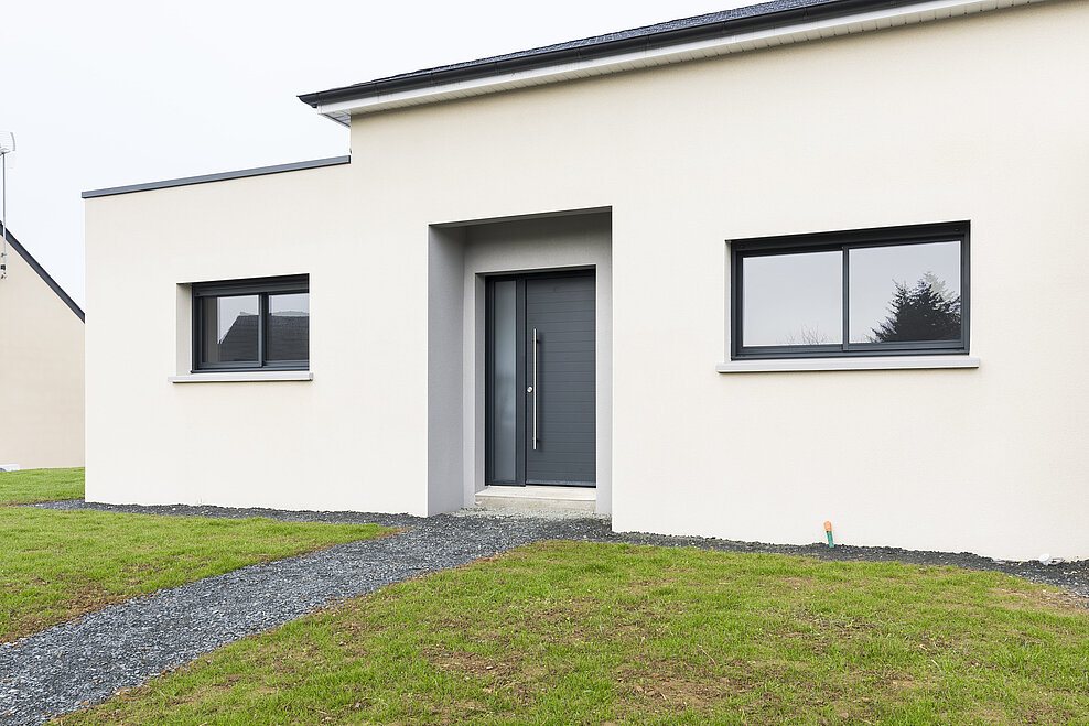 Porte d'entrée Aluminium Contemporaine ligne Horizon