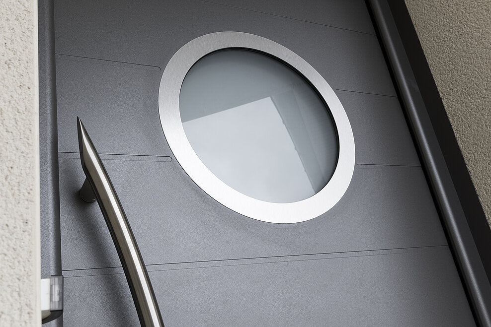 Porte d'entrée PVC Contemporaine ligne Hublot