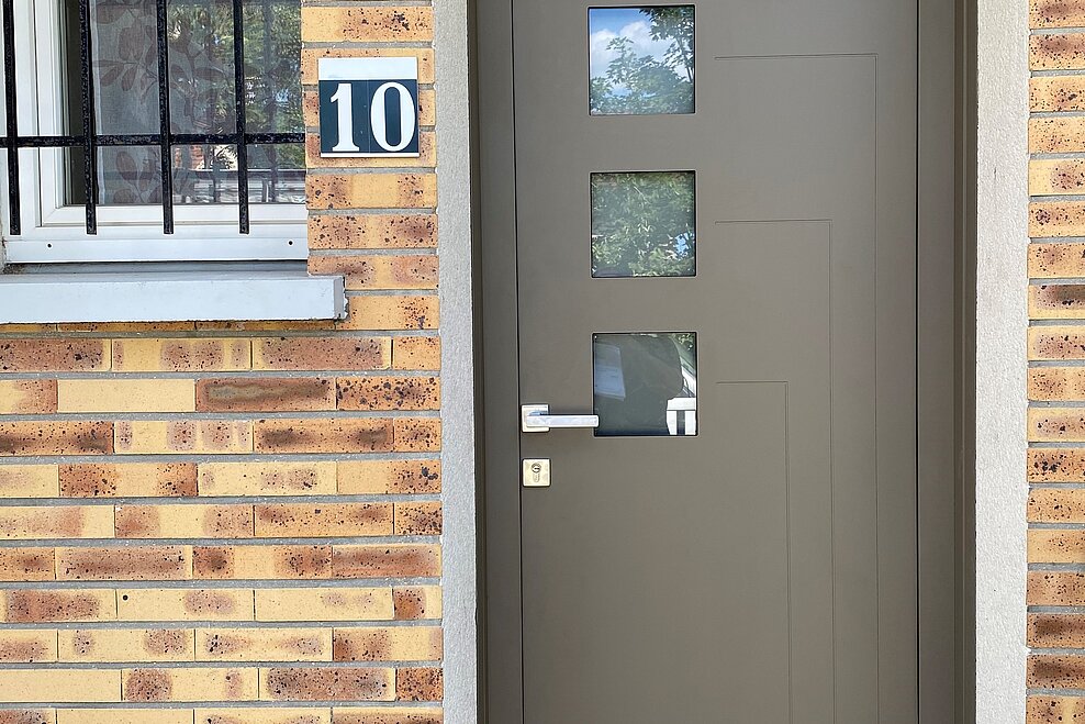 Porte d'entrée Aluminium Contemporaine ligne Carré